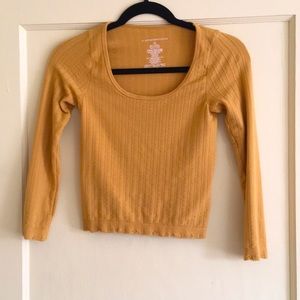 Mustard golden yellow layering top